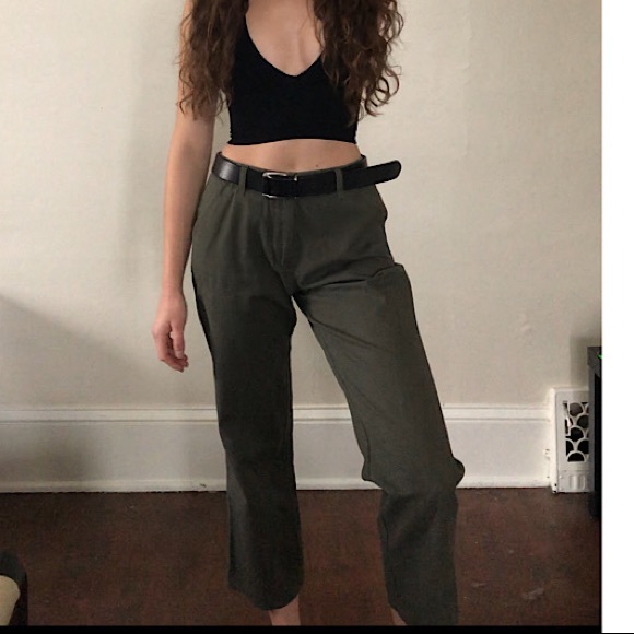 Olive Green Mid-Rise Chino Pants - Picture 2 of 7